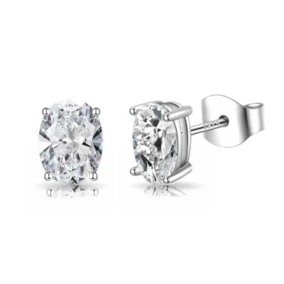 Donatello Gian Sterling Silver Oval Cut Stud Earrings