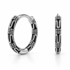 Donatello Gian Sterling Silver Oxidized Endless Hoops In Metallic