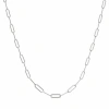 Donatello Gian Sterling Silver Paperclip Necklace In Silver