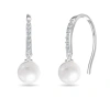Donatello Gian Sterling Silver Pearl And Crystal Earrings In Silver