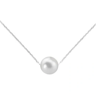 Donatello Gian Sterling Silver Pearl Necklace In Grey