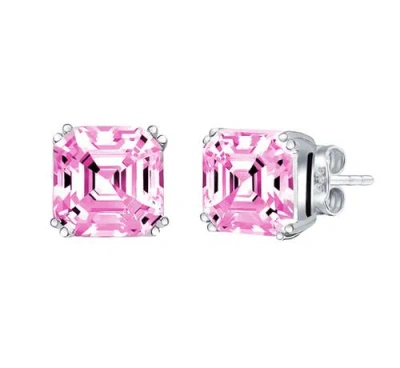 Donatello Gian Sterling Silver Pink Ascher Studs