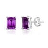 Donatello Gian Sterling Silver Purple Earrings In Purple