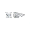 Donatello Gian Sterling Silver Round And Square Earrings