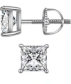 Donatello Gian Sterling Silver Screw-back Square Studs In Silver