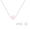 Donatello Gian Sterling Silver Shell Pearl Jewelry Set In Pink