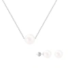 Donatello Gian Sterling Silver Shell Pearl Jewelry Set In White
