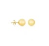 Donatello Gian Sterling Silver Small Ball Studs In Gold