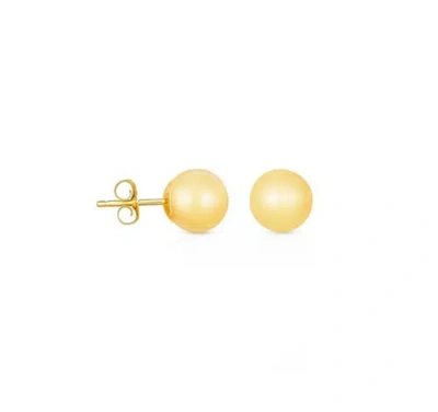 Donatello Gian Sterling Silver Small Ball Studs In Gold