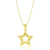 Donatello Gian Sterling Silver Star Pendant Necklace In Gold