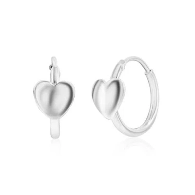 Donatello Gian Sterling Silver Super Small Heart Huggies