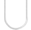 Donatello Gian Sterling Silver Thick 5.5m Flat Necklace In Silver