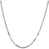 Donatello Gian Sterling Silver Thick Box Necklace In Silver