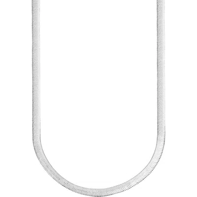Donatello Gian Sterling Silver Thick Herringbone Necklace