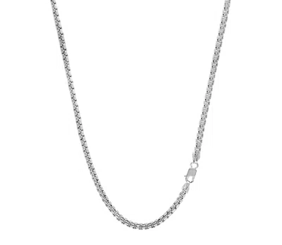 Donatello Gian Sterling Silver Thick Round Box Necklace In Multi