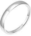 Donatello Gian Sterling Silver Thin 2mm Wedding Band Ring In Silver