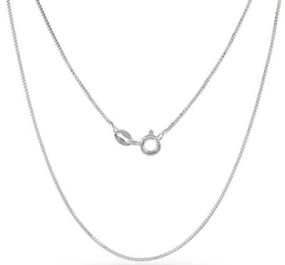 Donatello Gian Sterling Silver Thin Box Chain Necklace