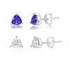 Donatello Gian Sterling Silver Trillion Cut Earrings Set In Metallic