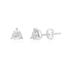 Donatello Gian Sterling Silver Trillion Cut Stud Earrings In Metallic