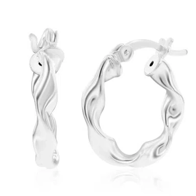 Donatello Gian Sterling Silver Twisted Hoops