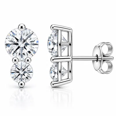 Donatello Gian Sterling Silver Two-stone Drop Earrings