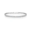 Donatello Gian Two Row Crystal Tennis Bracelet In Metallic
