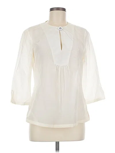 Pre-owned Doncaster Collection 3/4 Sleeve Blouse In Ivory
