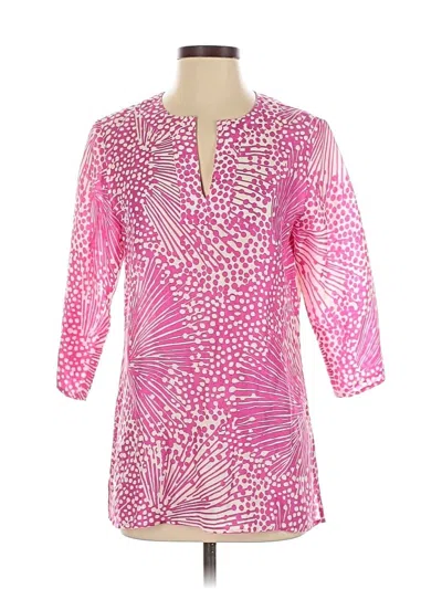 Pre-owned Doncaster Collection 3/4 Sleeve Blouse In Pink