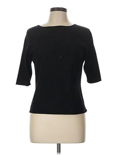 Pre-owned Doncaster Collection 3/4 Sleeve T-shirt In Black