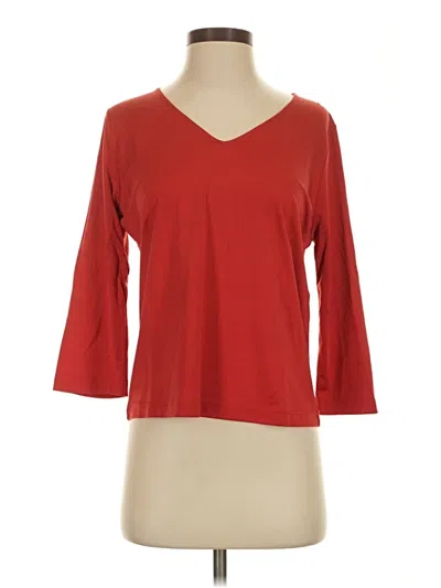 Pre-owned Doncaster Collection 3/4 Sleeve T-shirt In Red