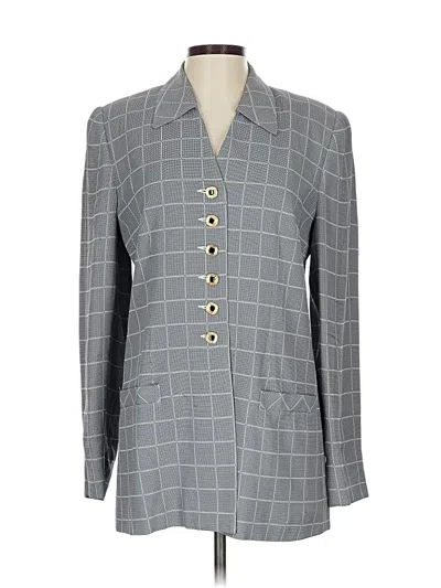 Pre-owned Doncaster Collection Blazer Jacket In Gray
