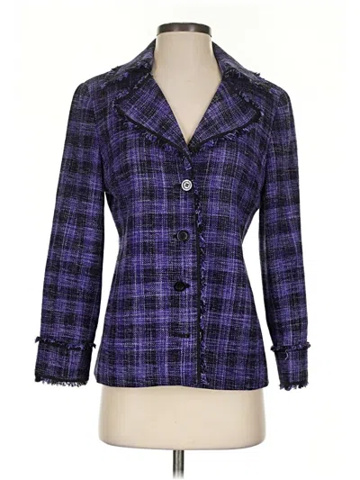 Pre-owned Doncaster Collection Blazer Jacket In Purple
