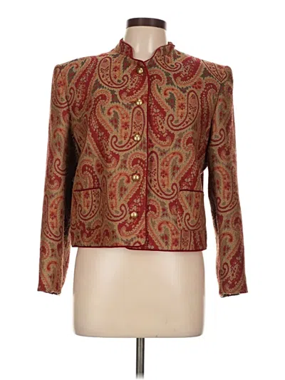 Pre-owned Doncaster Collection Blazer Jacket In Red