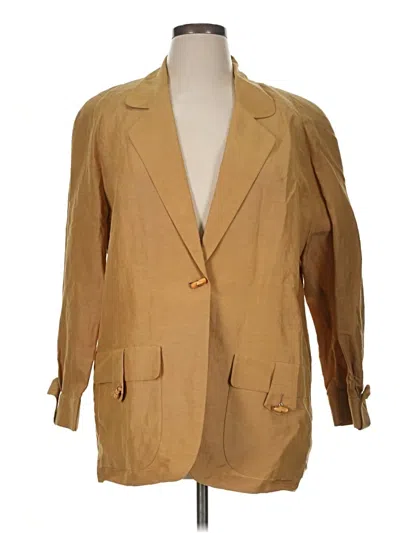 Pre-owned Doncaster Collection Blazer Jacket In Tan