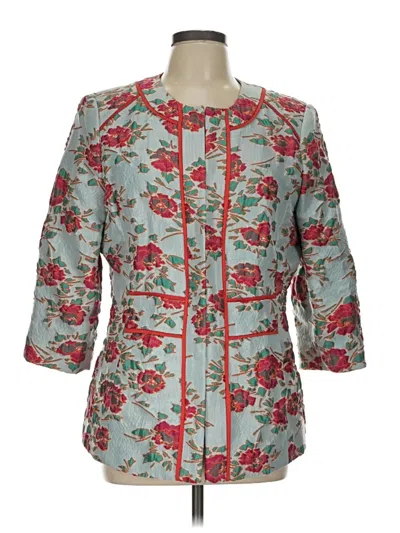 Pre-owned Doncaster Collection Blazer Jacket In Teal