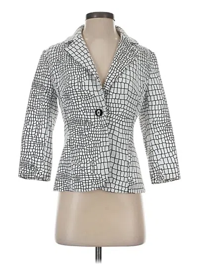 Pre-owned Doncaster Collection Blazer Jacket In White