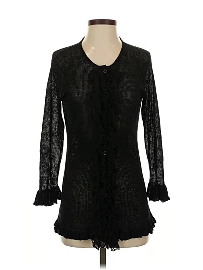 Pre-owned Doncaster Collection Cardigan Sweater In Black