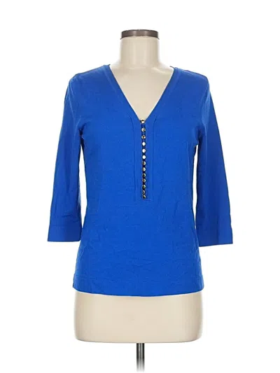 Pre-owned Doncaster Collection Cardigan Sweater In Blue