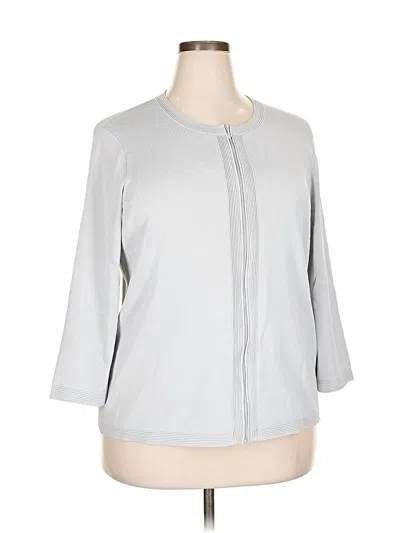 Pre-owned Doncaster Collection Cardigan Sweater In Gray