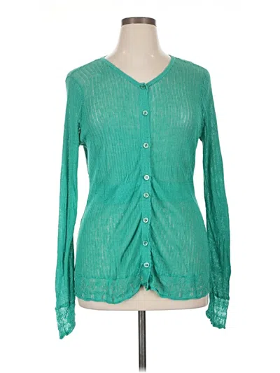 Pre-owned Doncaster Collection Cardigan Sweater In Green
