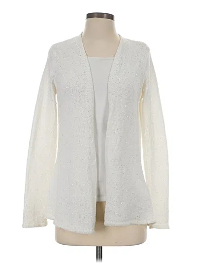 Pre-owned Doncaster Collection Cardigan Sweater In Ivory