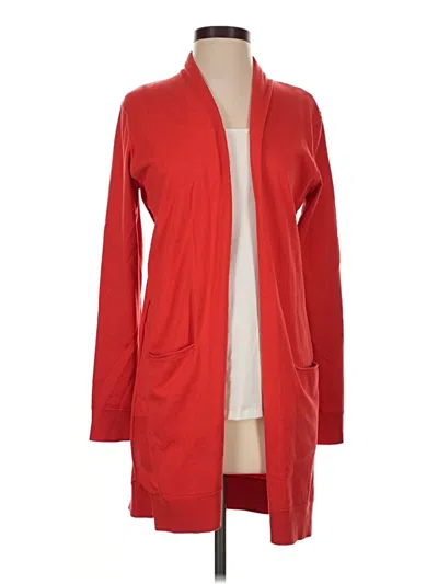 Pre-owned Doncaster Collection Cardigan Sweater In Red