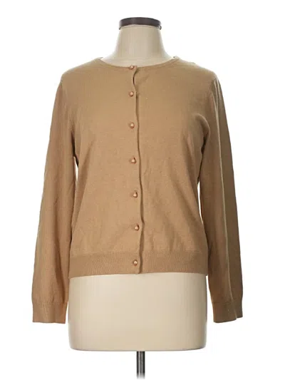 Pre-owned Doncaster Collection Cardigan Sweater In Tan