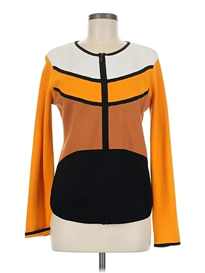 Pre-owned Doncaster Collection Cardigan Sweater In Yellow