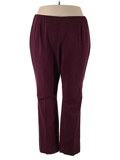 Pre-owned Doncaster Collection Casual Pants In Burgundy