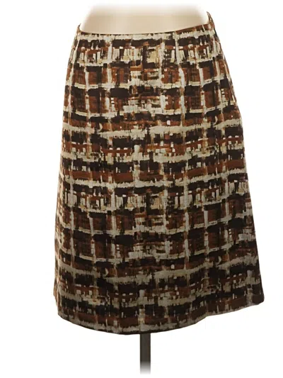 Pre-owned Doncaster Collection Casual Skirt In Brown