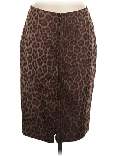 Pre-owned Doncaster Collection Casual Skirt In Brown