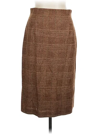 Pre-owned Doncaster Collection Formal Skirt In Brown