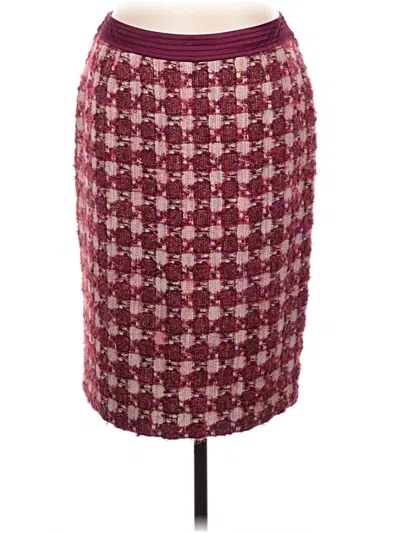 Pre-owned Doncaster Collection Formal Skirt In Burgundy
