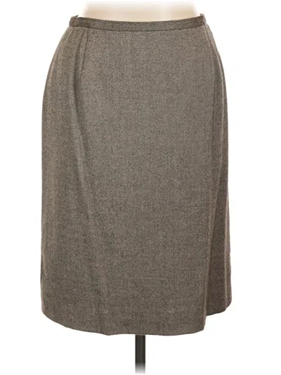 Pre-owned Doncaster Collection Formal Skirt In Gray